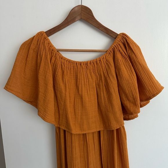 Anaak Dresses & Skirts - Anaak Flowy Orange Light Cotton Maxi Dress